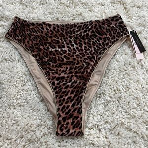 Victoria’s Secret velvet leopard bikini, bottoms, size M